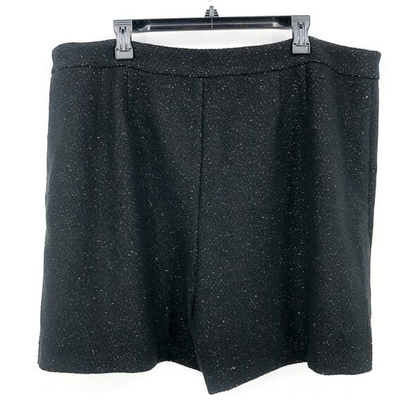 1. STATE Womens Tweed Dress Shorts 16W Rich Black Gold Speckled NWT - Picture 4 of 8
